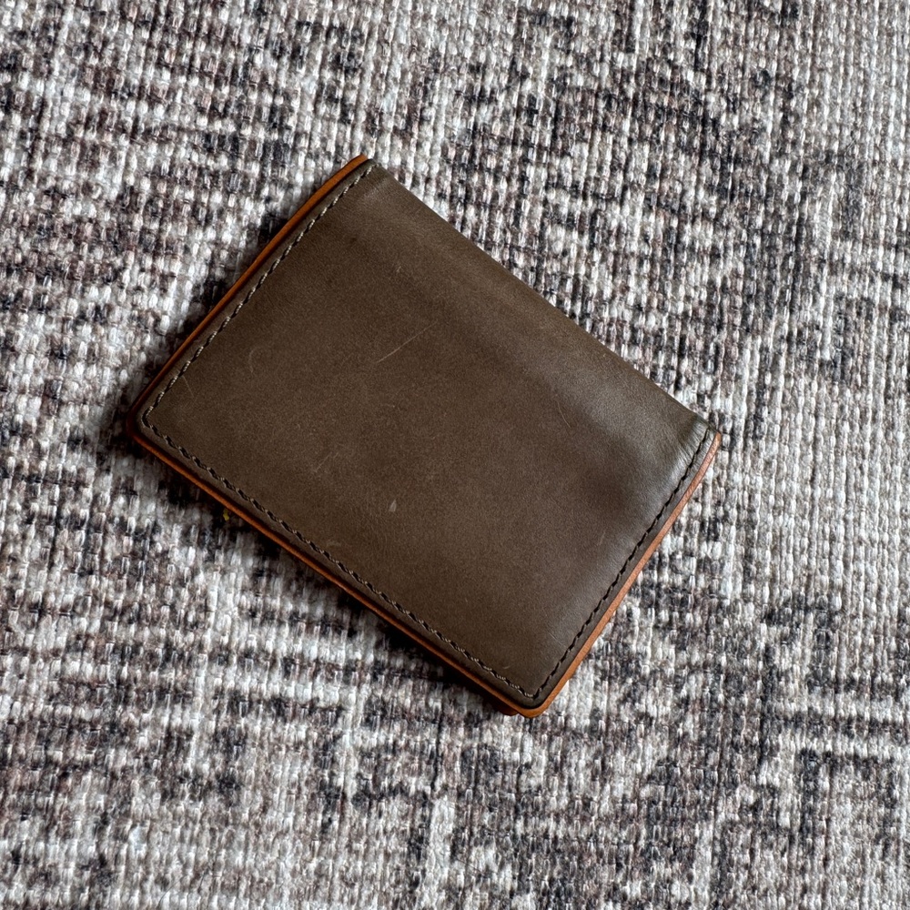 Leather two toned wallet by J.fold
